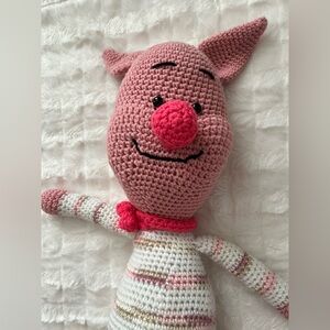 Handmade crochet piglet winnie the pooh